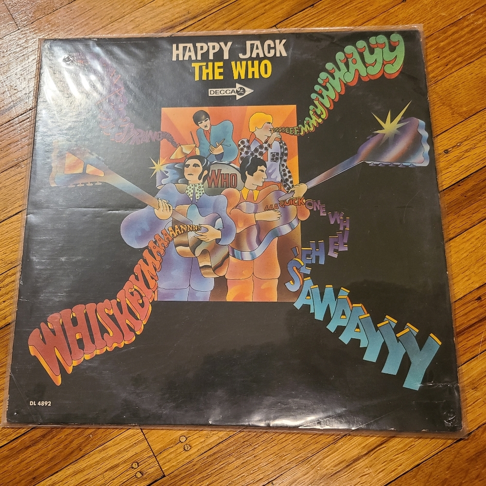 The Who Happy Jack vintage vinyl record. Black LP. Pristine condition